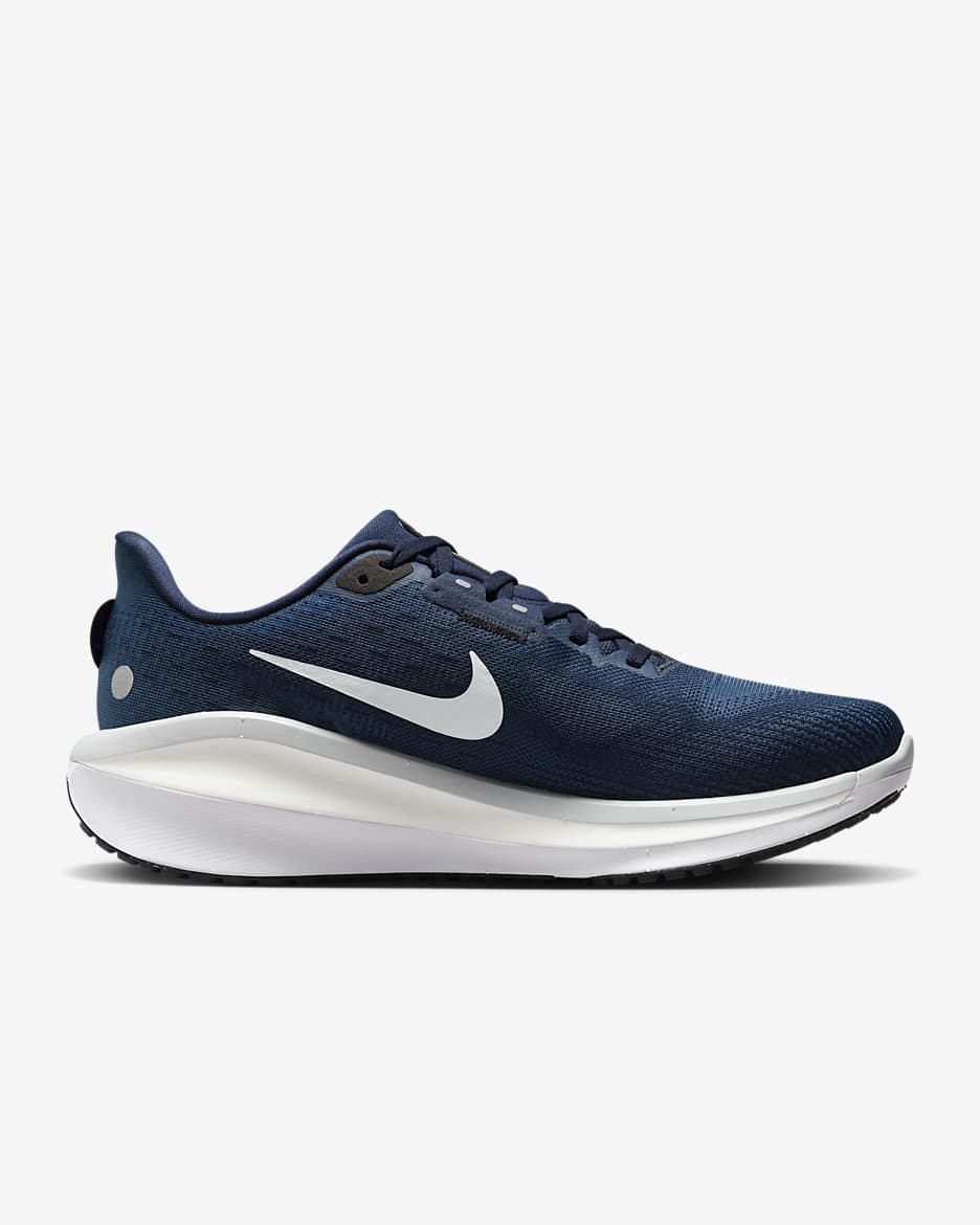 Tenis de correr en pavimento para hombre Nike Vomero 17 - Azul marino medianoche/Negro/Azul carrera/Platino puro