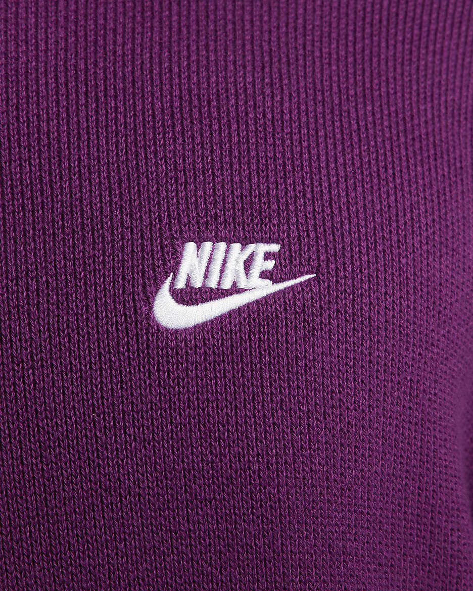 Nike Club Crew Yakalı Erkek Sweatshirt'ü - Viotech/Beyaz