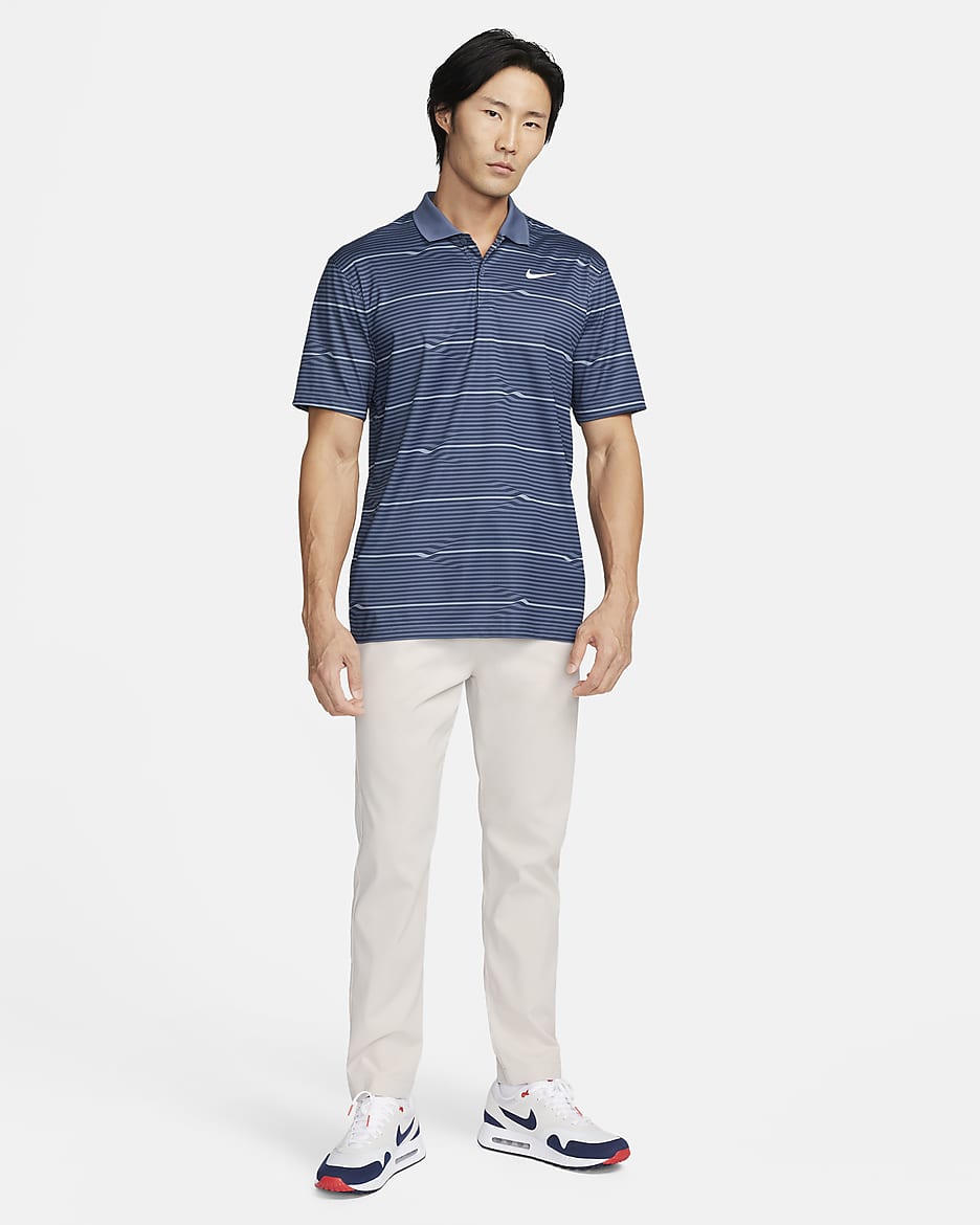 Nike Victory Men's Dri-FIT Golf Polo - Midnight Navy/Diffused Blue/White