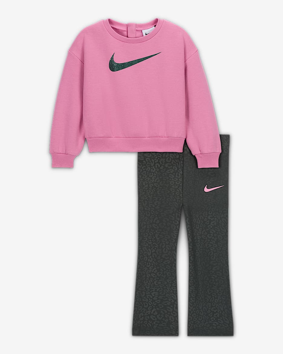 Conjunto de leggings de 2 piezas para bebé Nike Dri-FIT Swoosh Spirit (12 a 24 meses) - Verde vintage