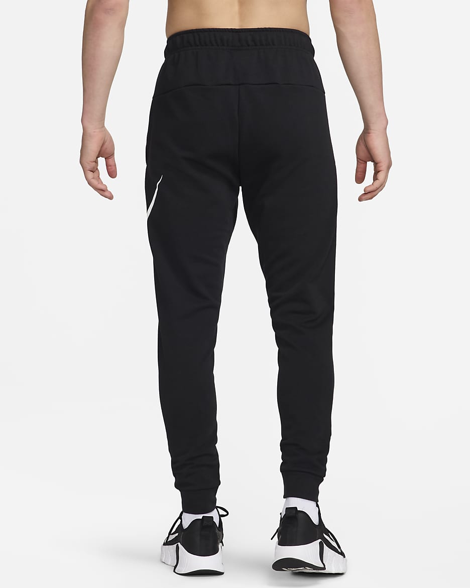 Nike Dri-FIT Men's Tapered Training Trousers - Black/White