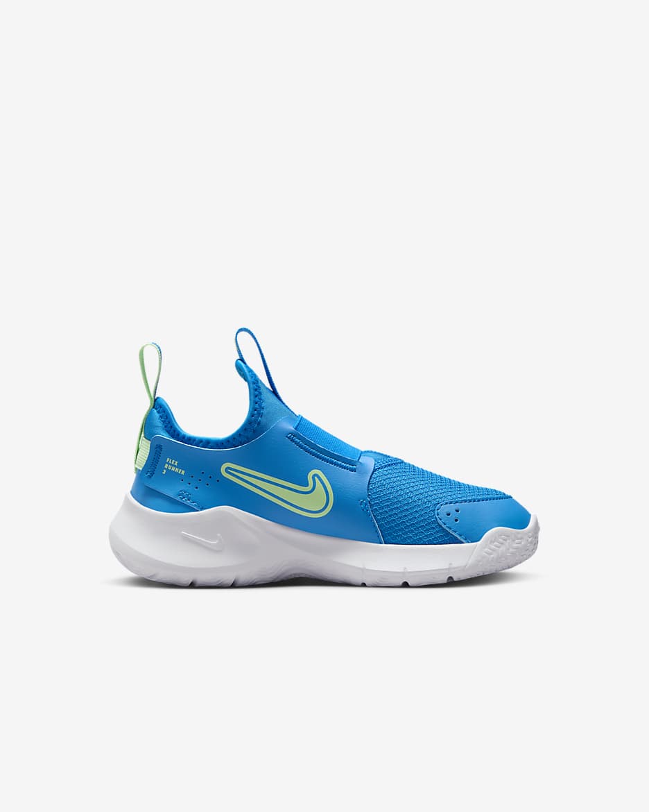 Chaussure Nike Flex Runner 3 pour enfant - Photo Blue/Vapor Green