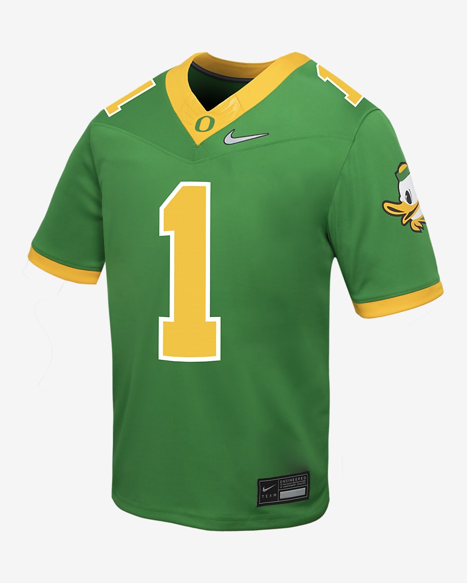 Jersey de fútbol americano universitario Nike Replica para niños talla grande Oregon - Manzana verde