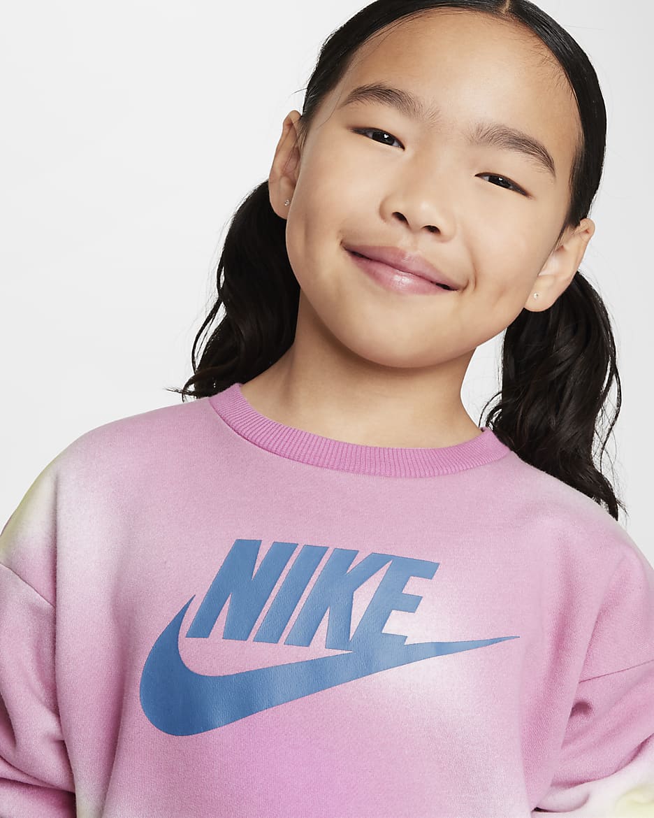 Nike Solarised Younger Kids' Crew and Leggings Set - Magic Flamingo