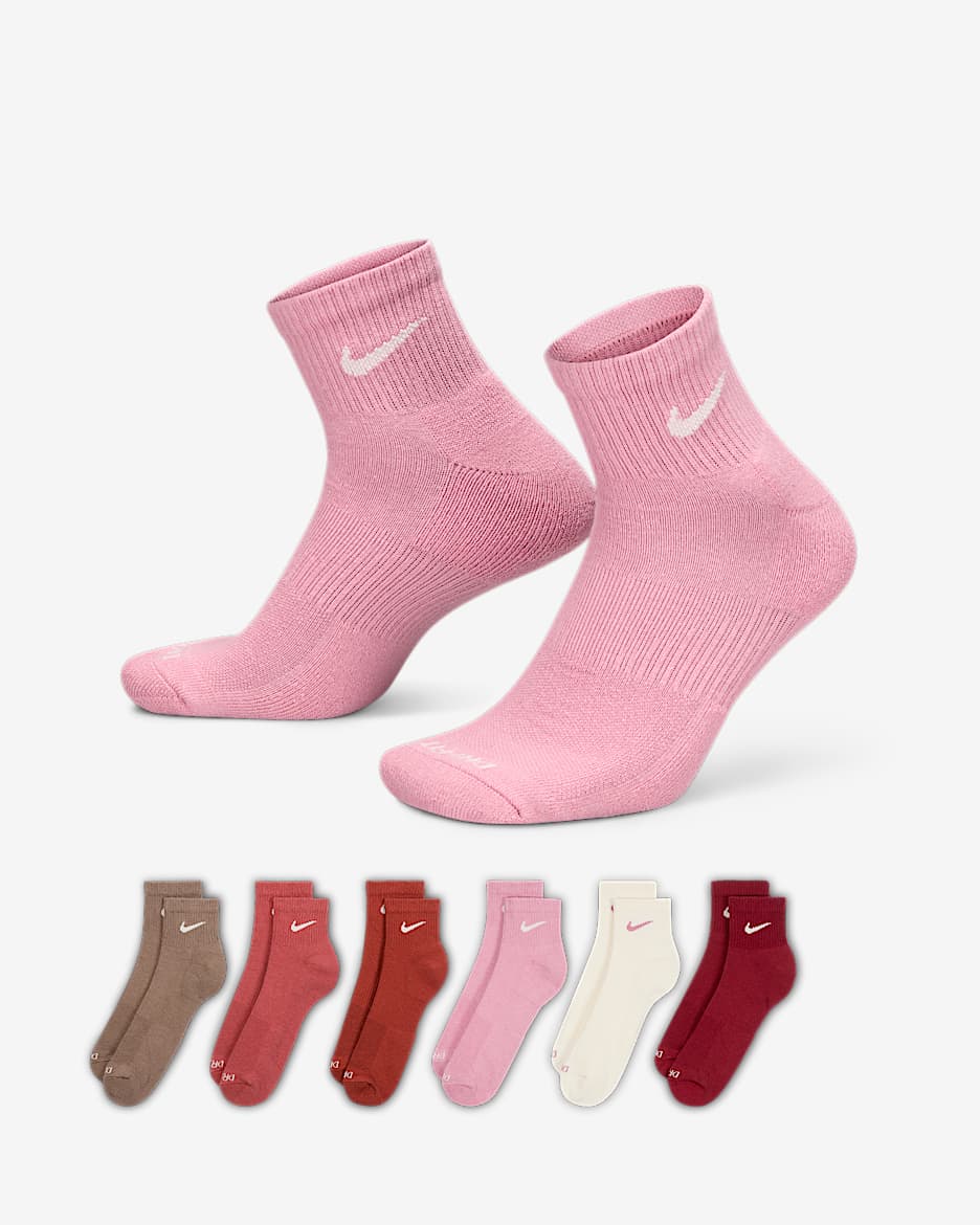 Nike Everyday Plus Cushioned Training Ankle Socks (6 Pairs) - Multi-Color