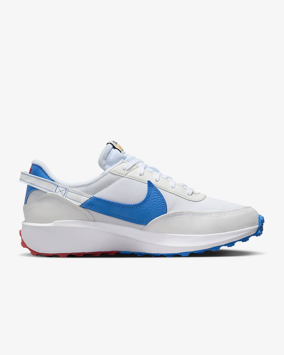 Nike Waffle Debut SE Men's Shoes - White/Summit White/University Red/Light Photo Blue