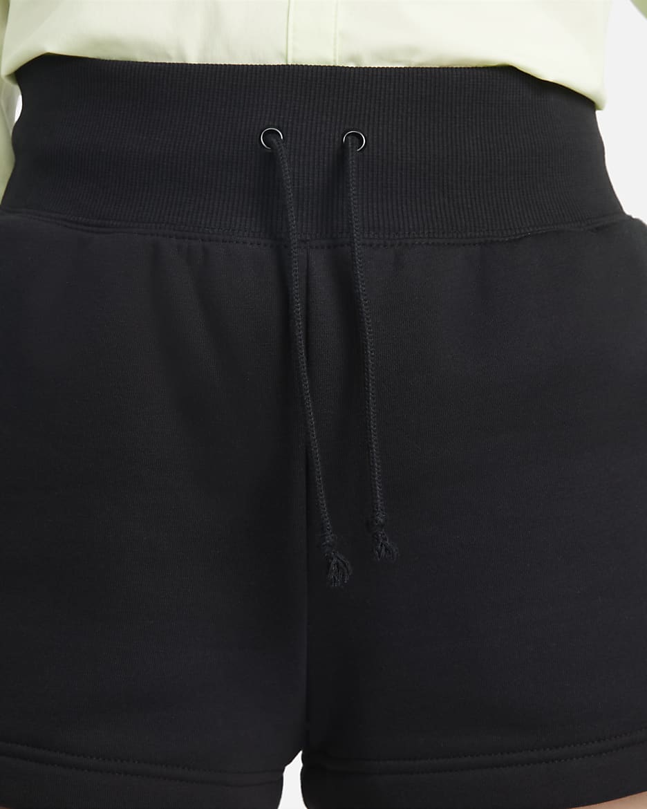 Nike Sportswear Phoenix Fleece Women's High-Waisted Shorts - Black/Sail