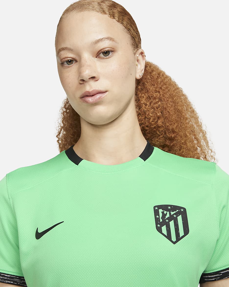 Jersey de fútbol Nike Dri-FIT del Club Atlético de Madrid alternativo 2023/24 Stadium para mujer - Verde primavera/Negro/Negro