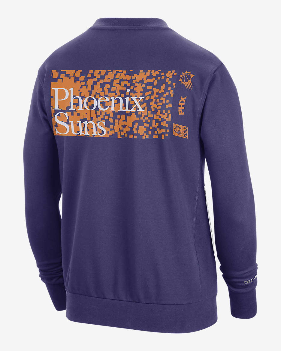 Phoenix Suns Standard Issue Nike Dri-FIT NBA-Sweatshirt mit Rundhalsausschnitt für Herren - New Orchid