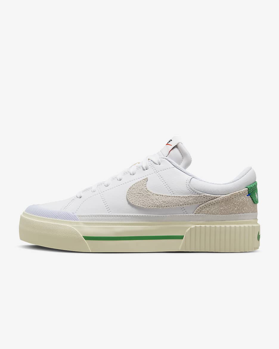 Nike Court Legacy Lift Women's Shoes - White/Coconut Milk/Stadium Green/Summit White