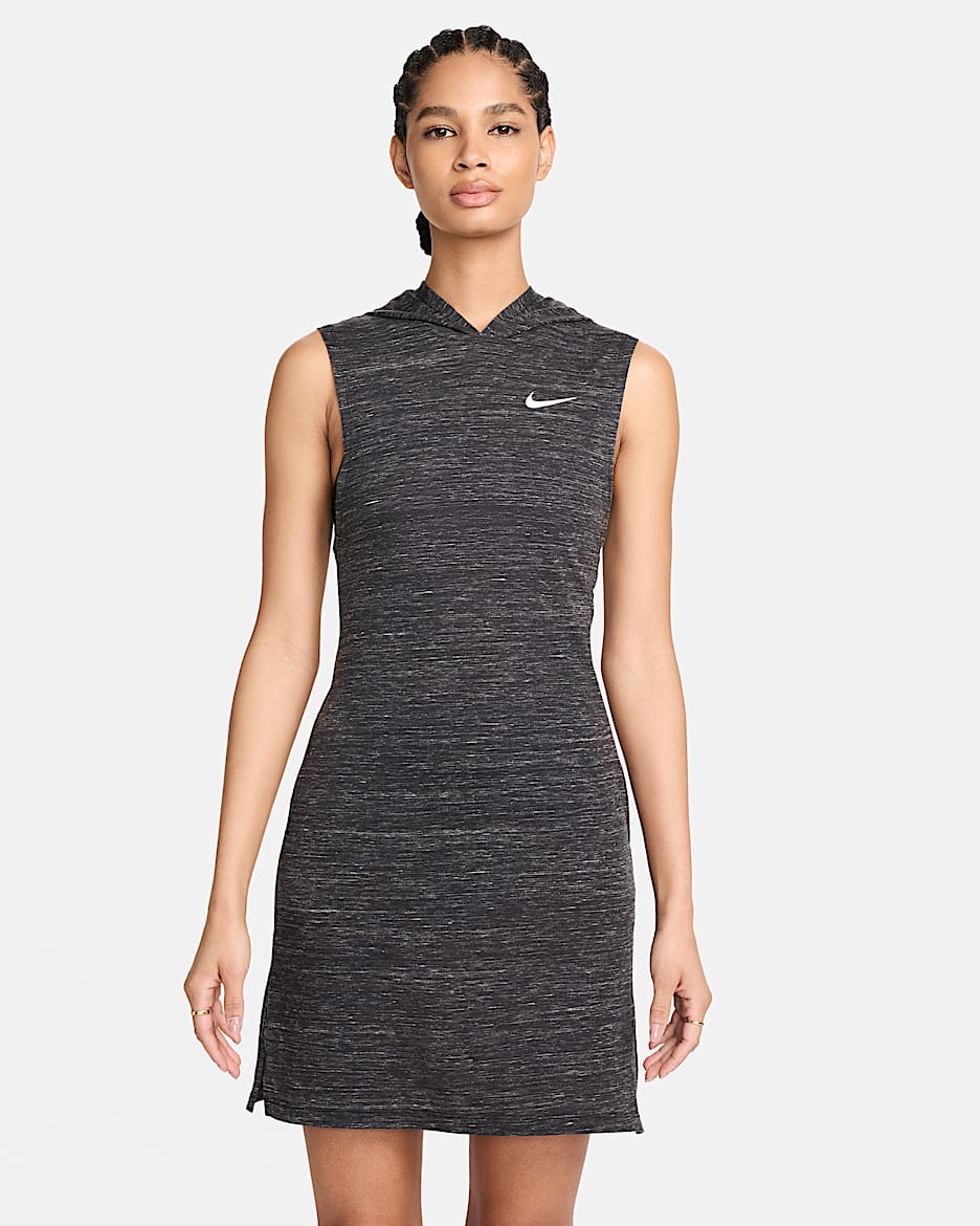 Vestido con gorro para mujer Nike Swim Essential - Negro/Blanco