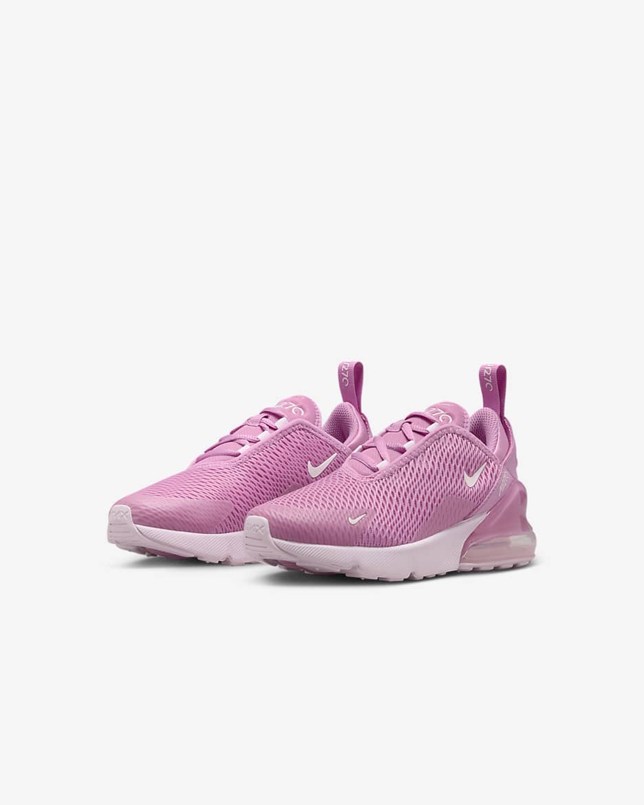 Tenis para niños de preescolar Nike Air Max 270 - Flamenco mágico/Espuma rosa