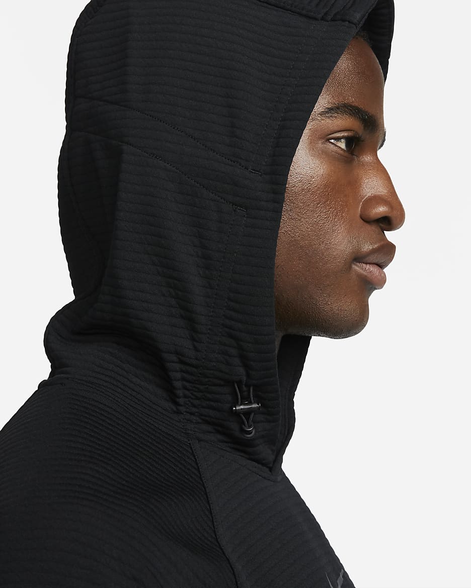 Nike Dri-FIT fitnesstrui van fleece voor heren - Zwart/Iron Grey