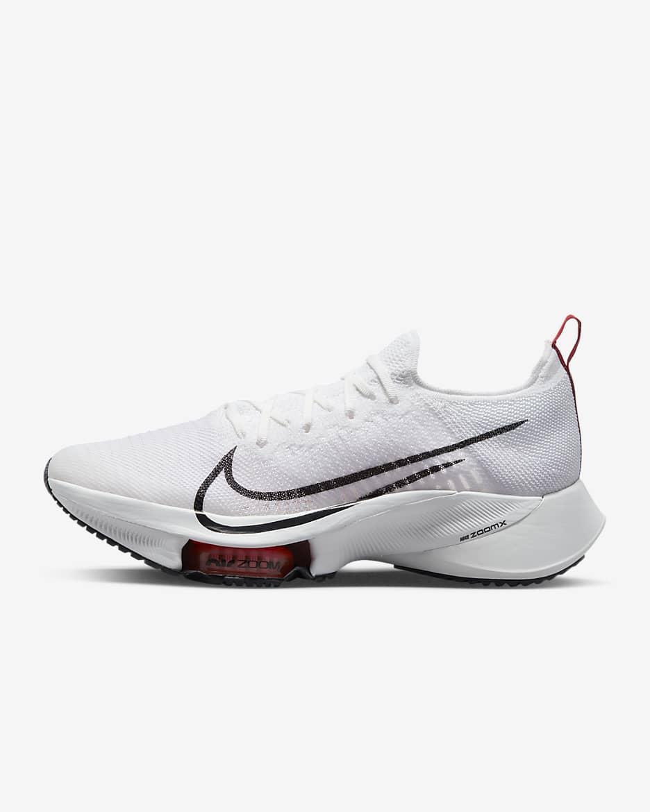 Nike Tempo Men's Road Running Shoes - White/Light Crimson/Platinum Tint/Black