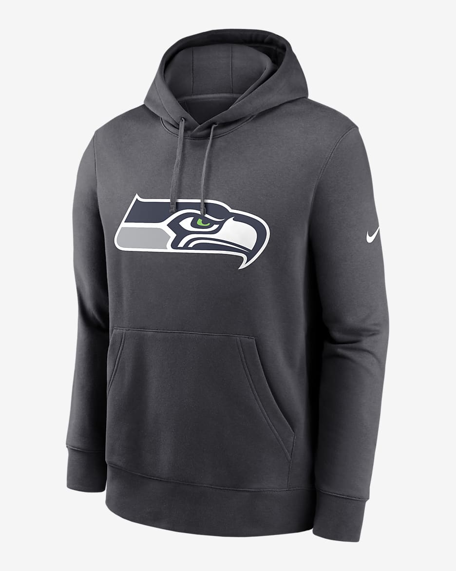 Sudadera con gorro sin cierre Nike de la NFL para hombre Seattle Seahawks Club Logo - Antracita