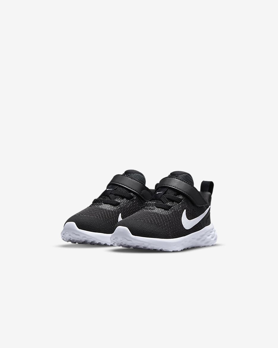 Nike Revolution 6 Baby & Toddler Shoes - Black/Dark Smoke Grey/White