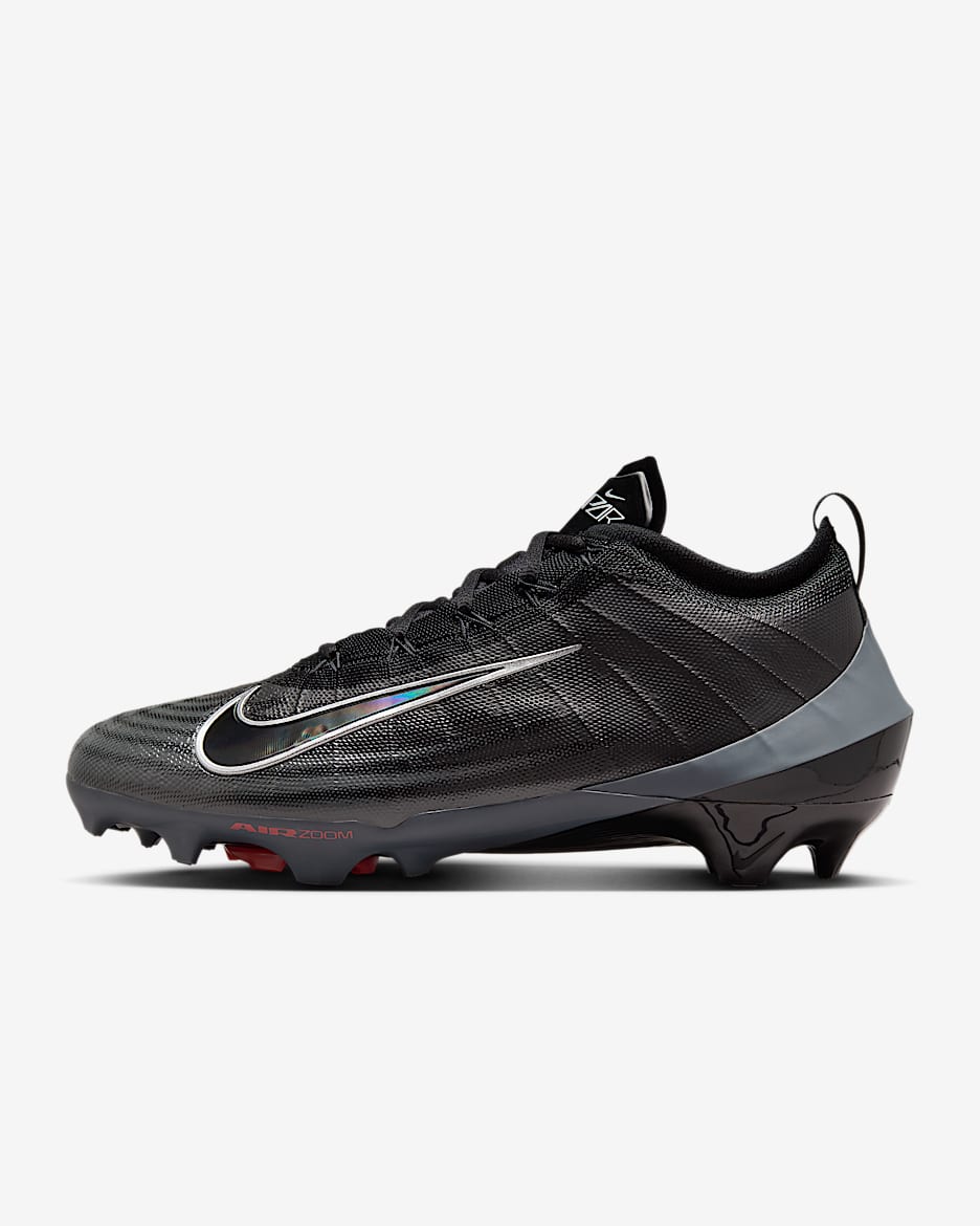 Nike Vapor Elite 1 Football Cleats - Black/Dark Grey/Bright Crimson/Black
