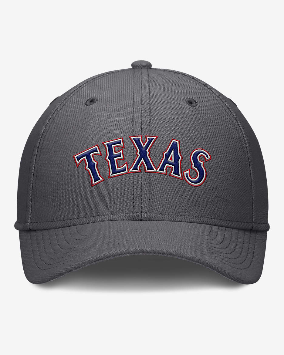 Texas Rangers Swoosh Men's Nike Dri-FIT MLB Hat - Grey