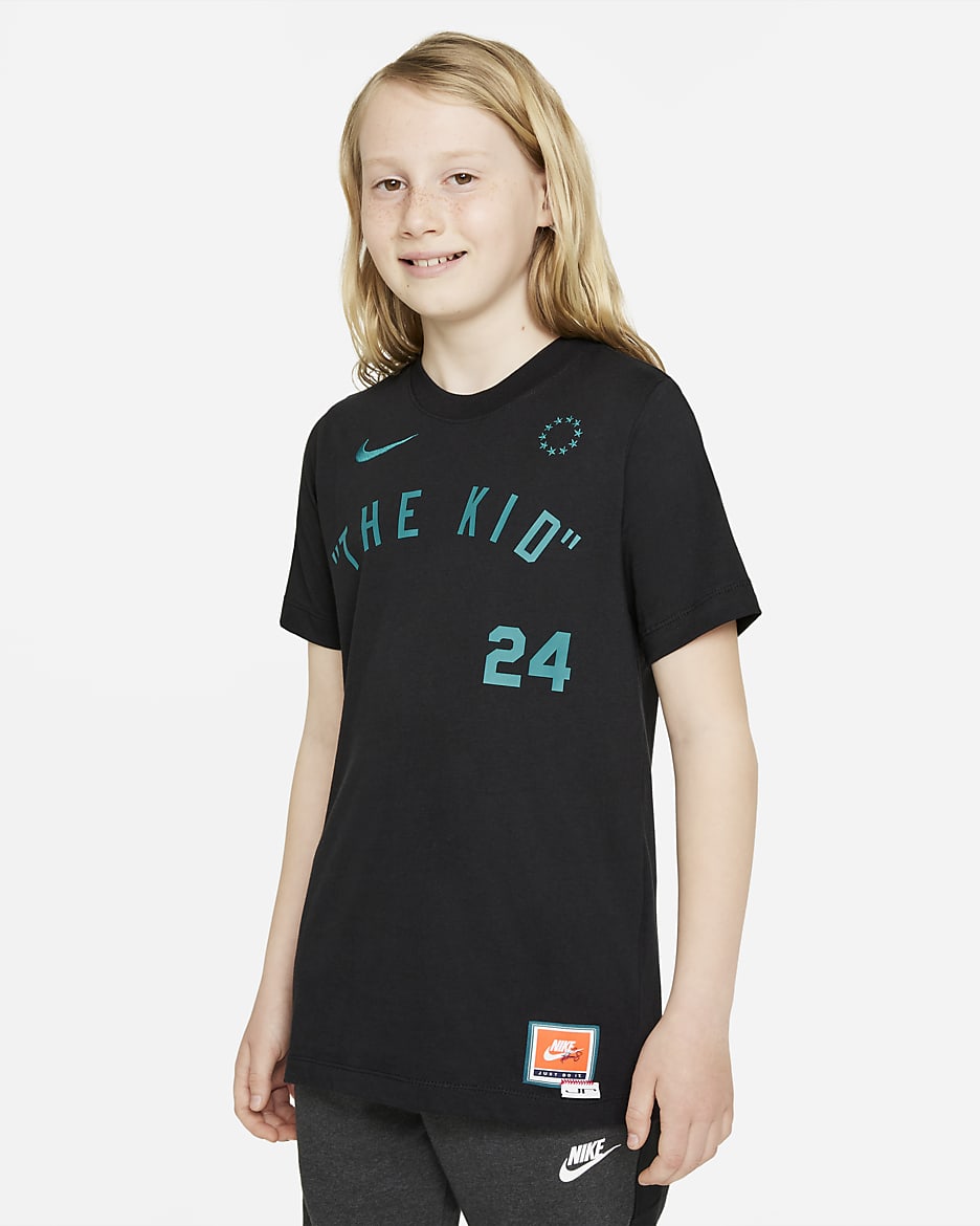Nike Sportswear Big Kids' (Boys') T-Shirt - Black/Fresh Water