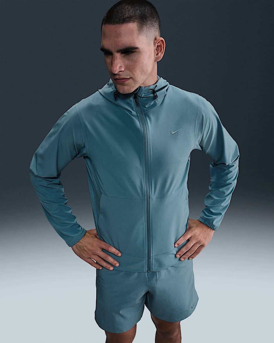 Nike Unlimited Men's Repel Hooded Versatile Jacket - Smoky Blue/Black/Smoky Blue