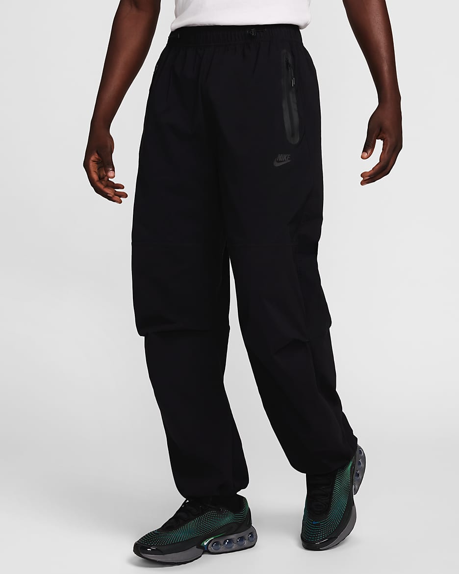 Nike Tech Men's Woven Oversized Trousers - Black/Black/Black