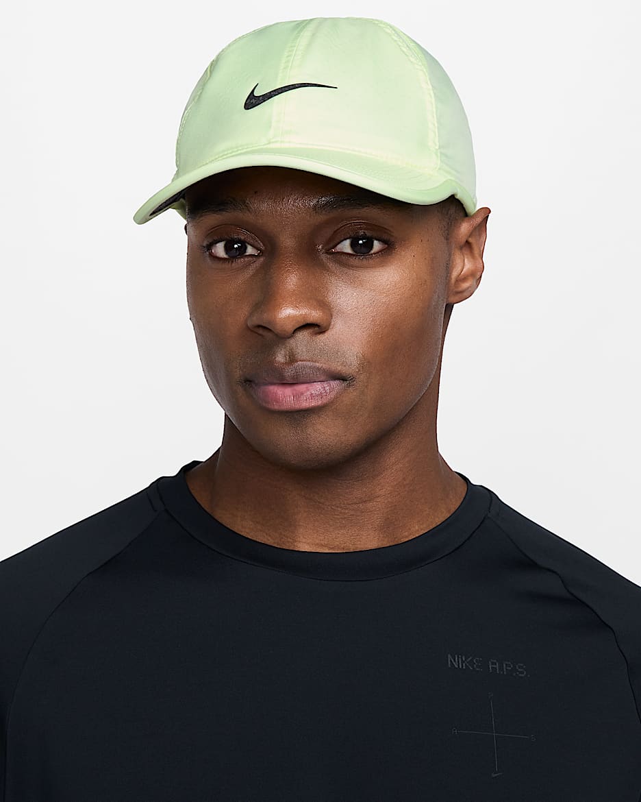 Gorra sin estructura Nike Dri-FIT Club Featherlight - Voltio ligero/Negro