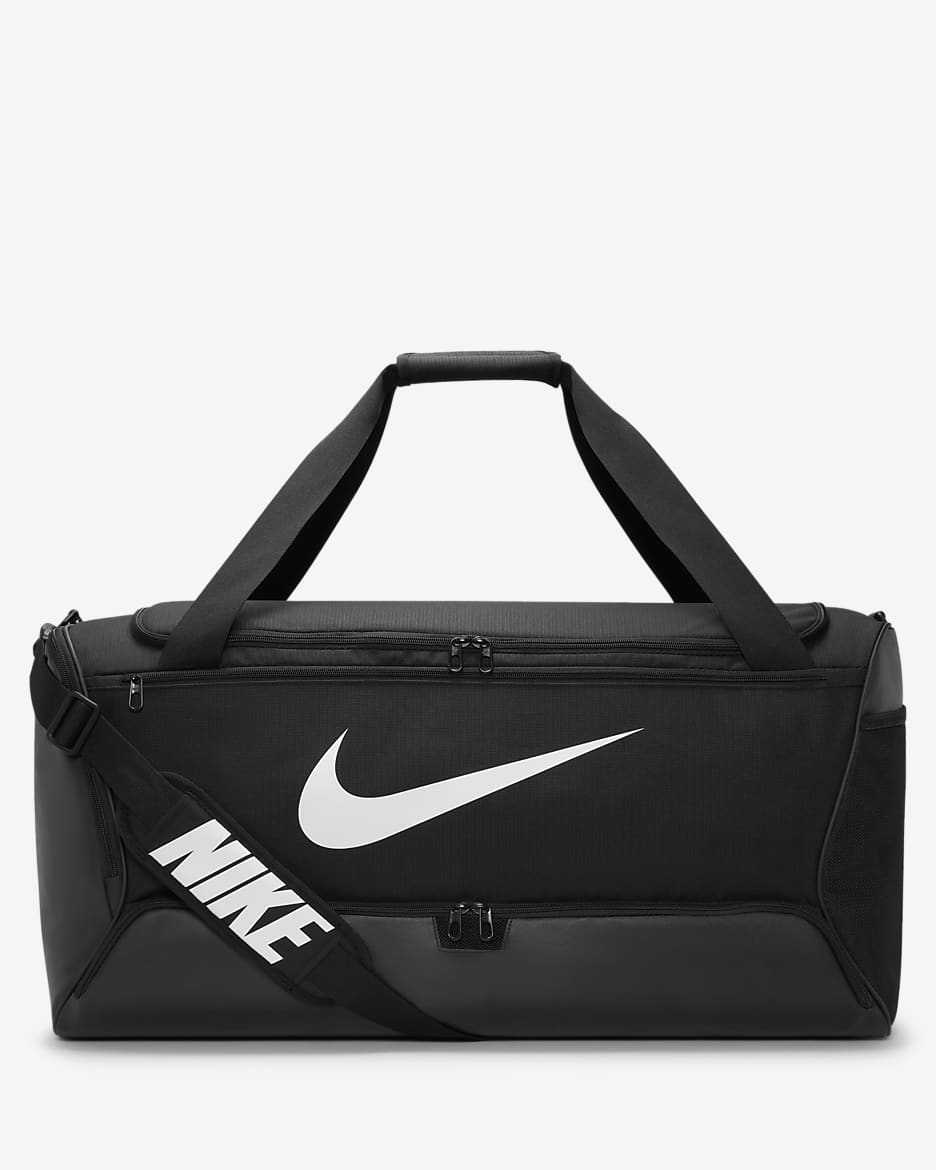 Nike Brasilia 9.5 Antrenman Spor Çantası (Büyük Boy, 95 L) - Siyah/Siyah/Beyaz