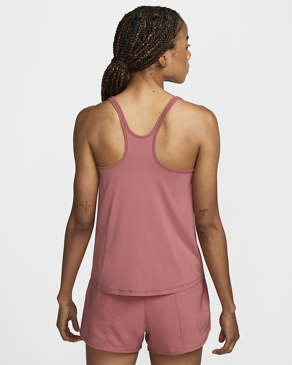 Nike One Classic Women's Dri-FIT Strappy Tank Top - Canyon Pink/Black