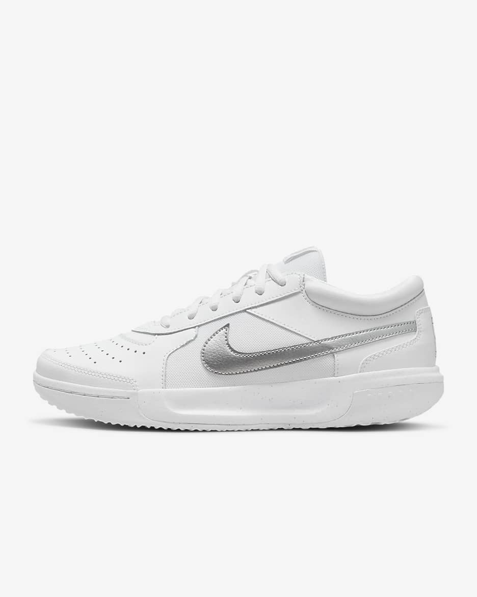 NikeCourt Zoom Lite 3 Women's Tennis Shoes - White/Metallic Silver