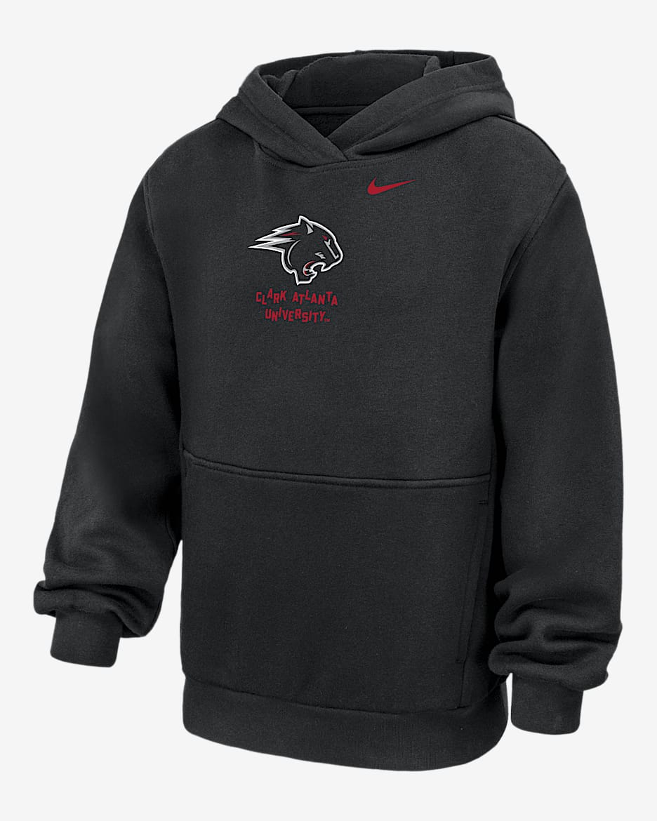 Clark Atlanta University Club Fleece Big Kids' Nike College Hoodie - Black