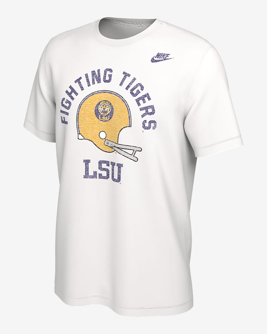 LSU Men's Nike College T-Shirt - White