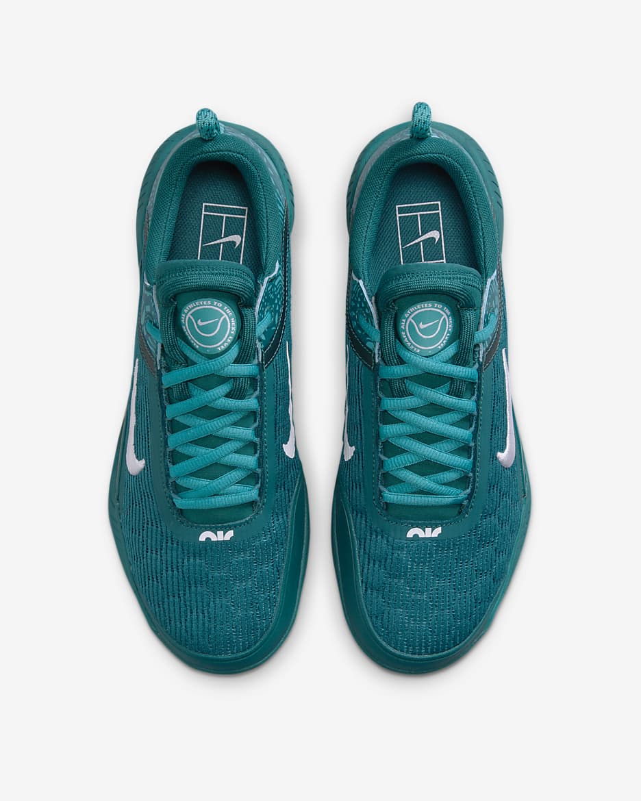 NikeCourt Air Zoom NXT Men's Hard Court Tennis Shoes - Geode Teal/Teal Nebula/White