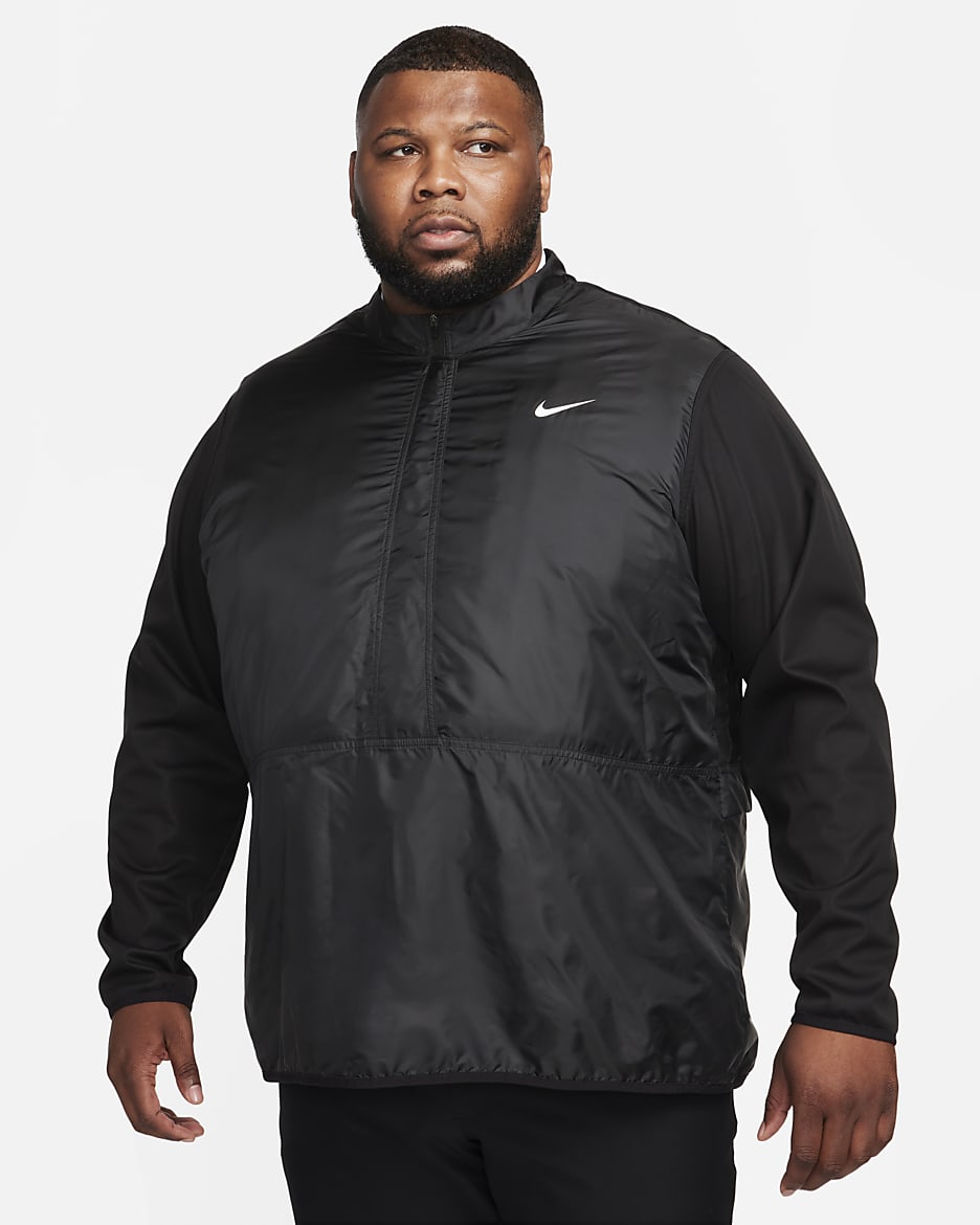 Nike Therma-FIT ADV Repel Men's 1/2-Zip Golf Jacket - Black/Black/White