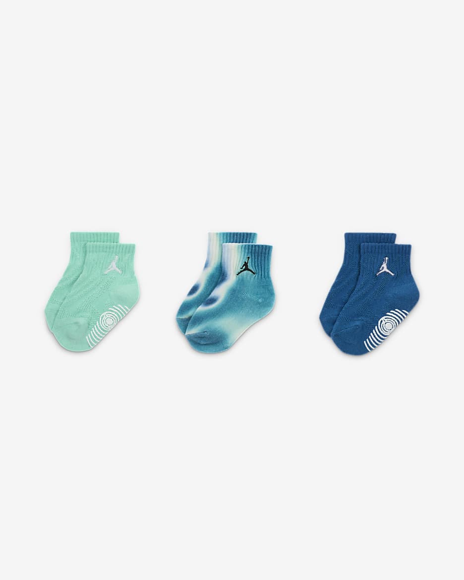 Jordan Air Heat Map Baby (3-6M) Gripper Socks (3 Pairs) - Industrial Blue