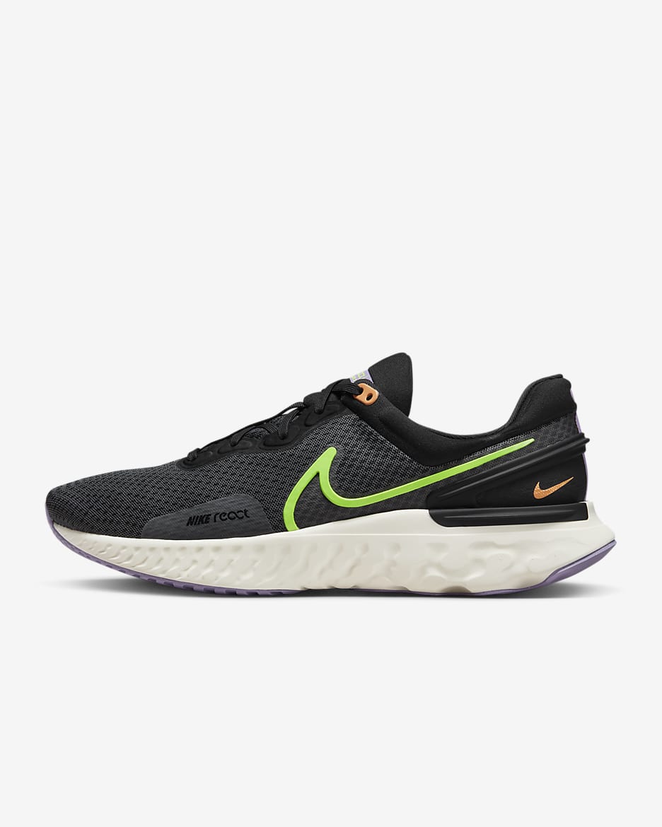 Nike React Miler 3 Men's Road Running Shoes - Anthracite/Black/White/Ghost Green