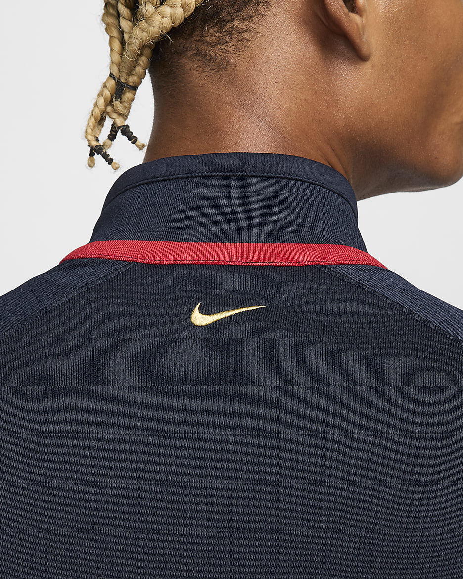 KB Nike Dri-FIT-basketballjakke til mænd - Dark Obsidian/Jersey Gold