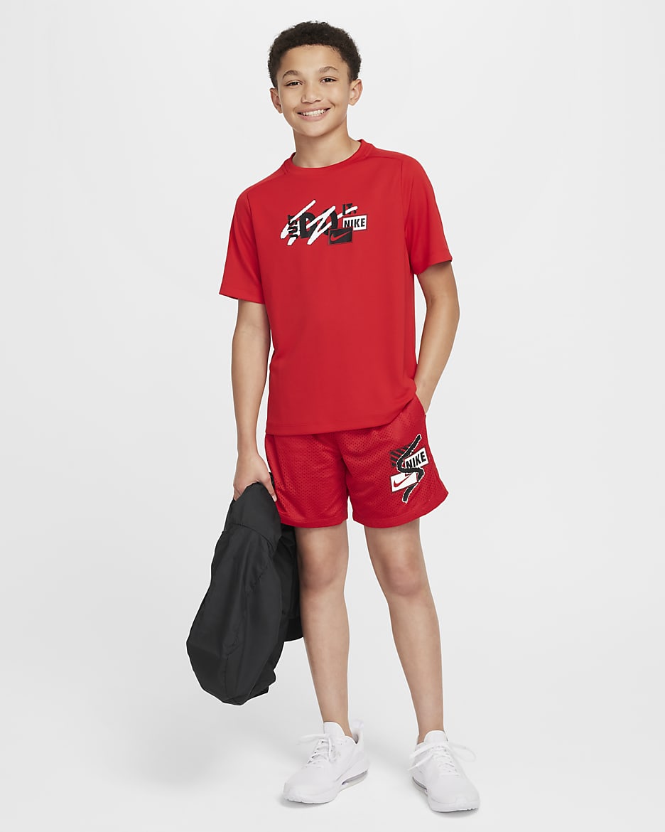 Nike Multi Dri-FIT Genç Çocuk (Erkek) Üstü - University Red