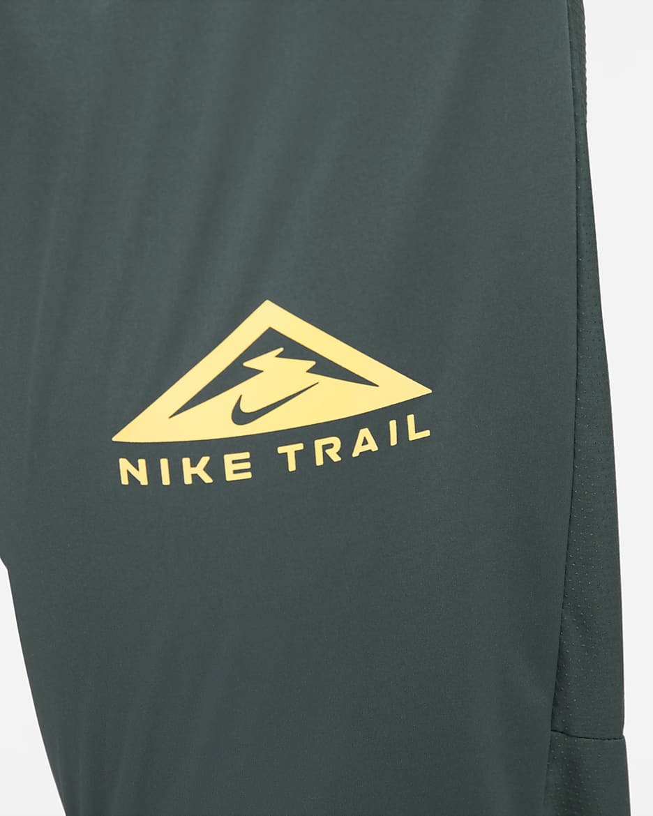 Nike Dri-FIT Phenom Elite Men's Knit Trail Running Trousers - Faded Spruce/Light Silver/Citron Pulse