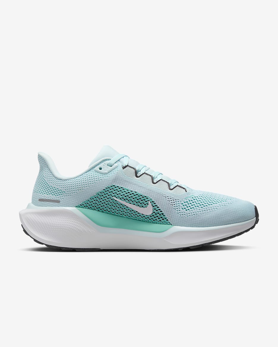 Sapatilhas de running para estrada Nike Pegasus 41 para mulher - Azul Glacier/Verde Frost/Preto/Branco