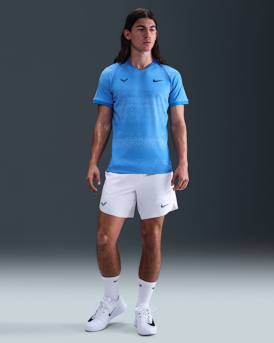 Rafa Men's Nike Dri-FIT ADV 7" Tennis Shorts - White/World Indigo