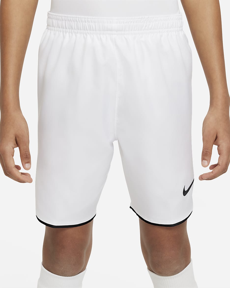 Nike Dri-FIT Big Kids' Soccer Shorts - White/Black/Black