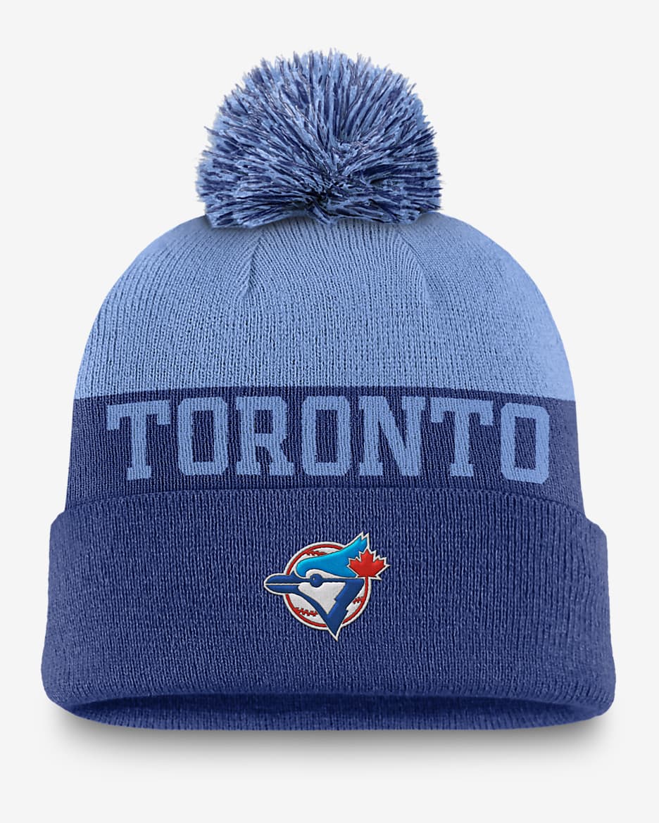 Toronto Blue Jays Rewind Peak Men's Nike MLB Cuffed Pom Beanie - Royal