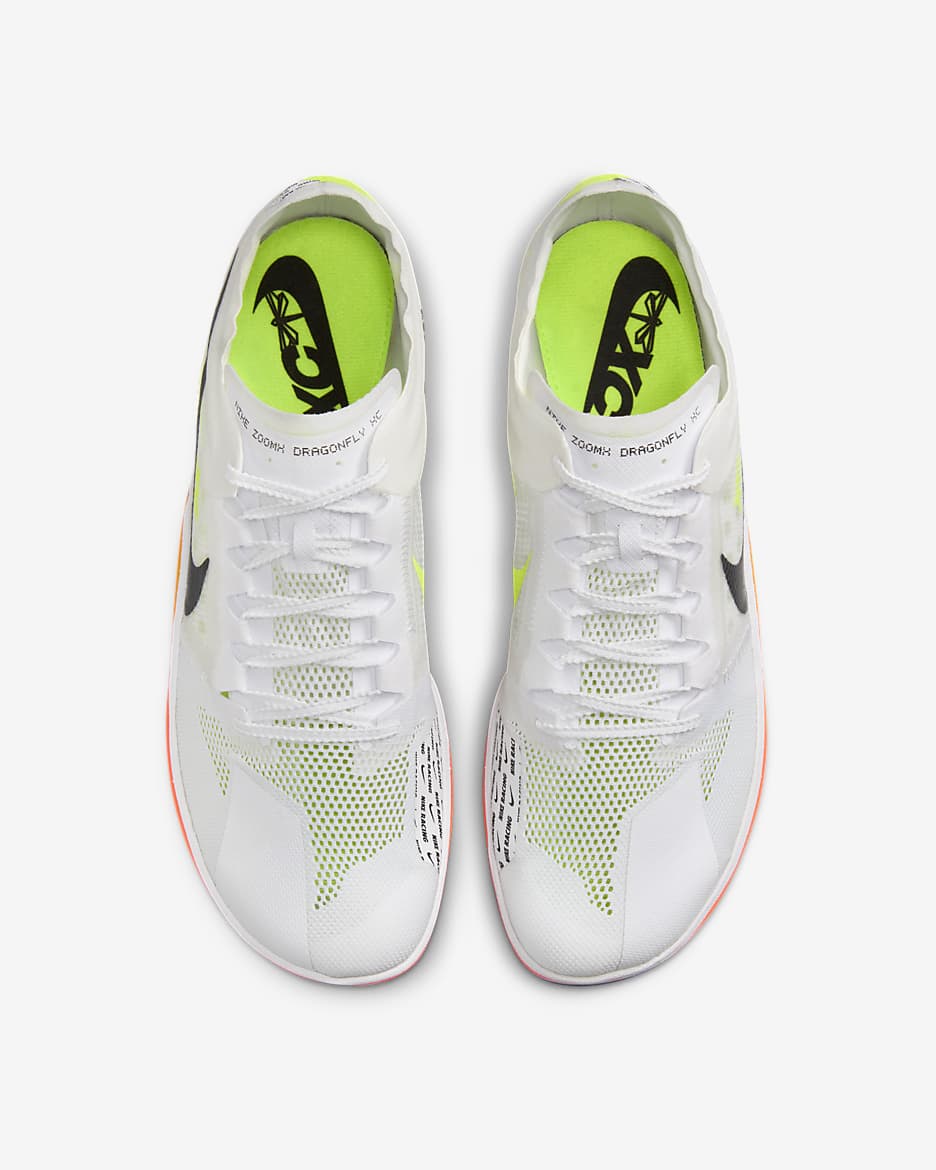 Tenis de atletismo para campo traviesa Nike ZoomX Dragonfly XC - Blanco/Naranja total/Naranja láser/Negro