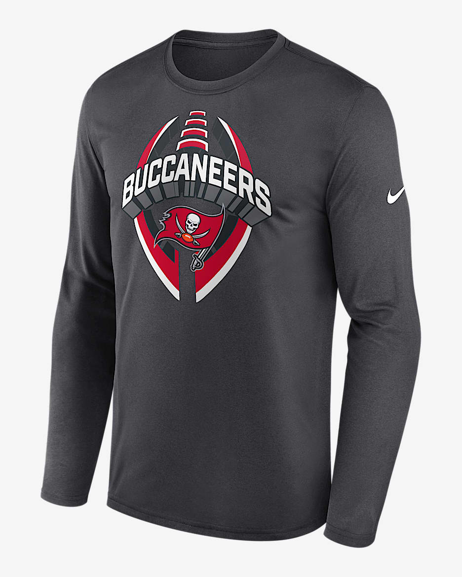 Tampa Bay Buccaneers Legend Icon Men's Nike Dri-FIT NFL Long-Sleeve T-Shirt - Anthracite