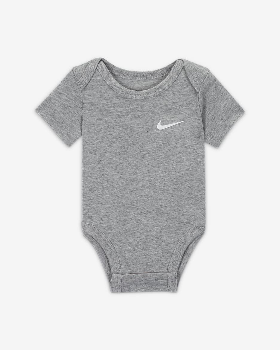 Nike Baby (3–6M) Swoosh Bodysuit (3-Pack) - Black