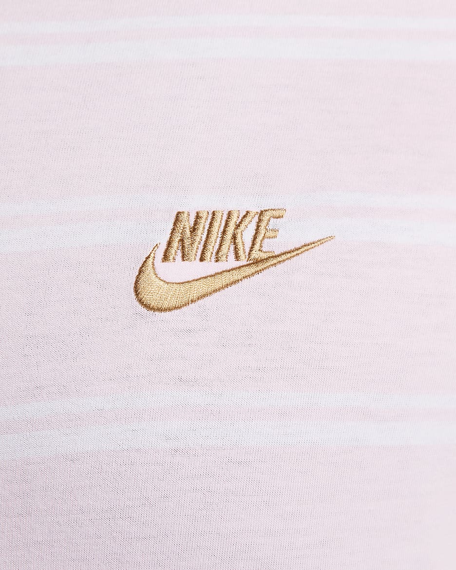 Nike Sportswear Men's Striped T-Shirt - Pink Foam