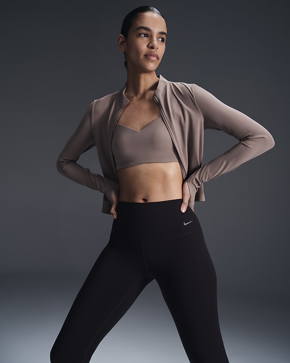 Legging évasé taille haute Nike Zenvy pour femme - Noir/Noir