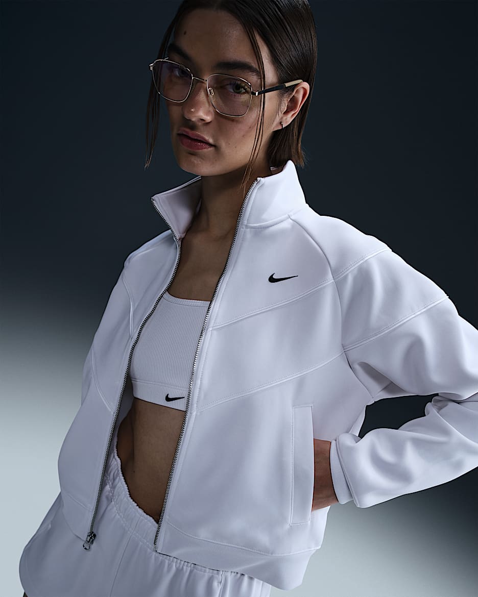 Dámská pletená bunda Nike Sportswear Windrunner - Bílá/Černá