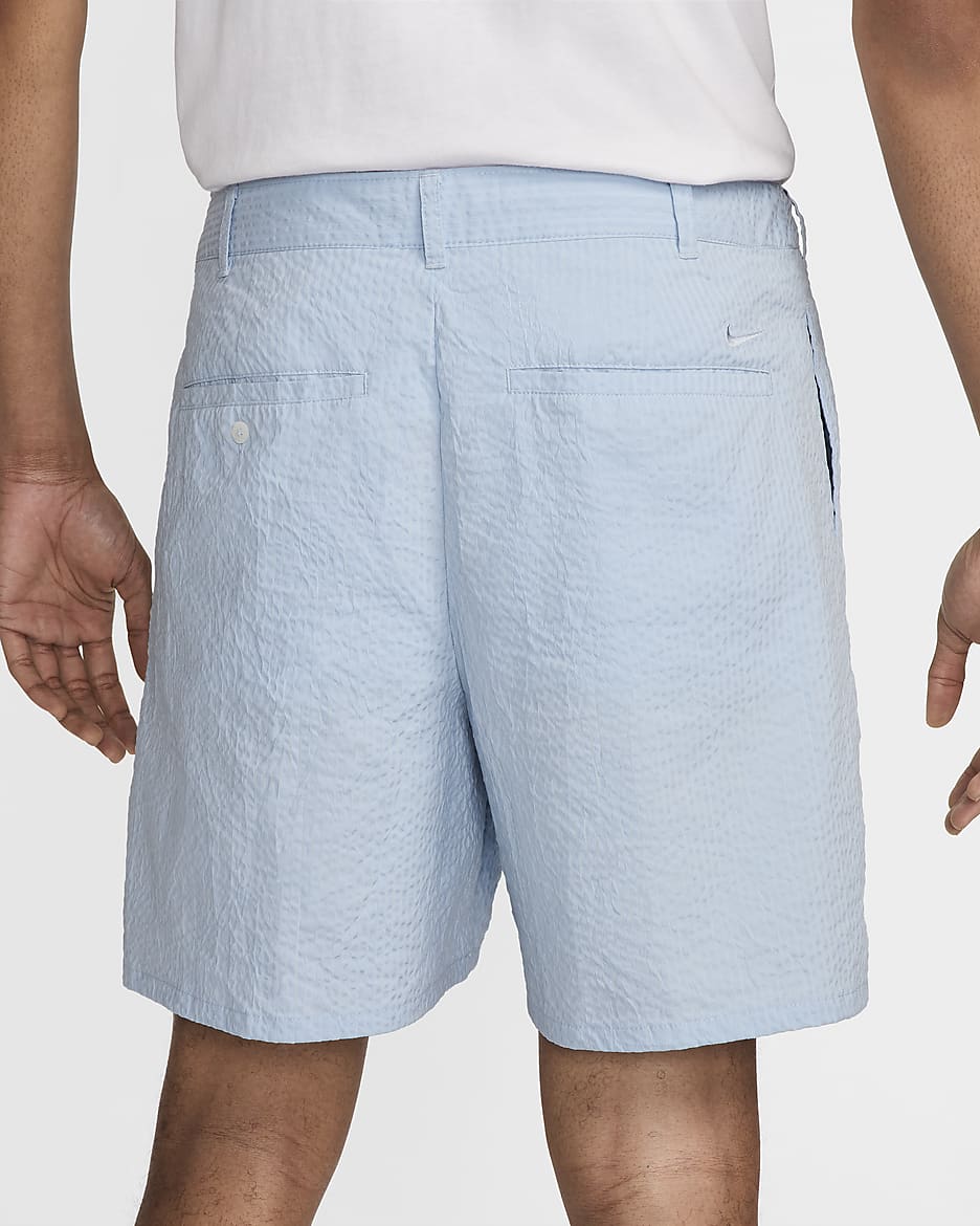 Nike Life kreppshorts til herre - Light Armory Blue/Light Armory Blue