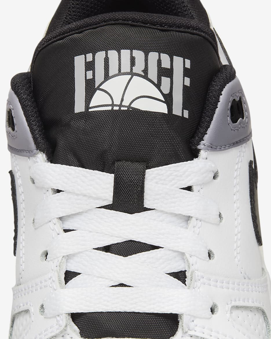 Nike Full Force Low Older Kids' Shoes - White/Pewter/Black/Black